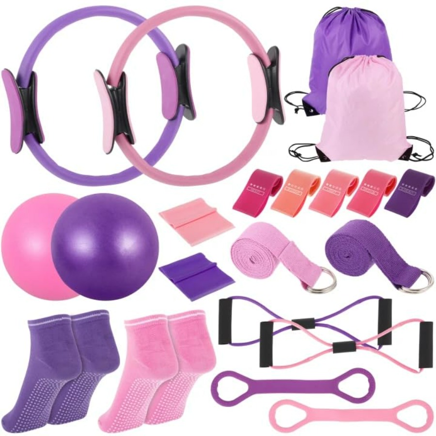 Pilates Yoga Circle - 21 Pcs Pilates Ring Circle Set