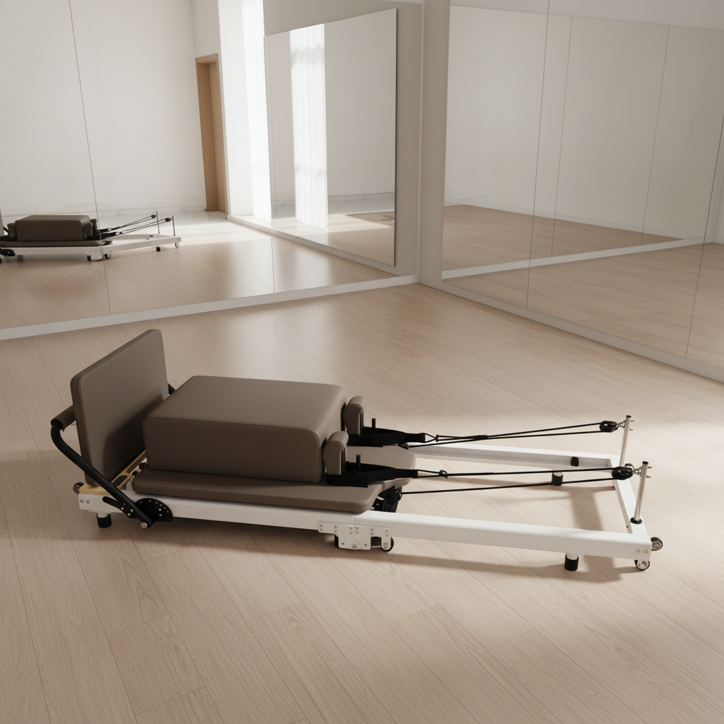 Pilates & Yoga Training Center - Custom Logo Foldable Aluminum Pilates Reformer,