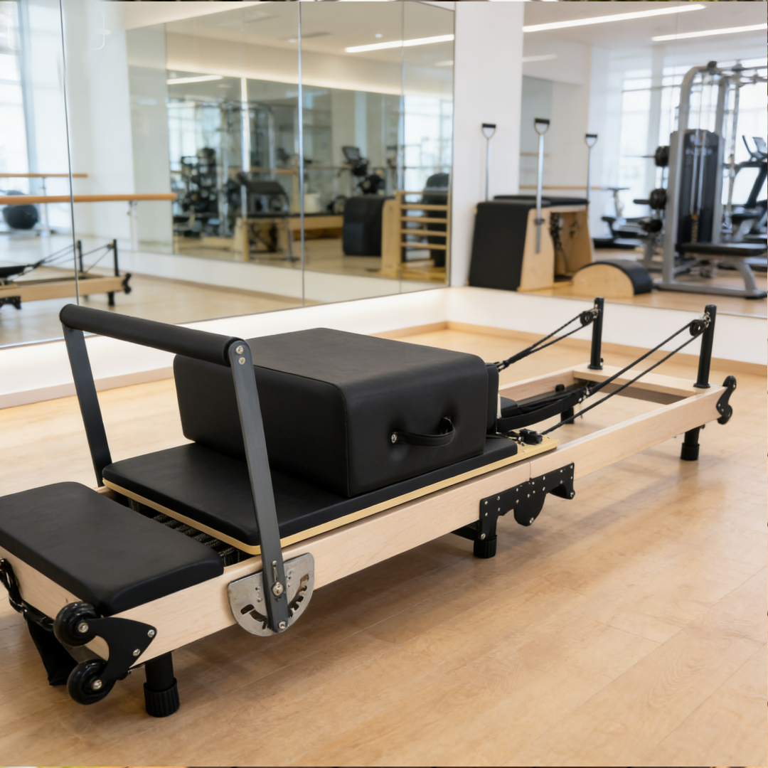 Pilates & Yoga Training Center - Multifunctional Foldable Maple Pilates Reformer, Portable