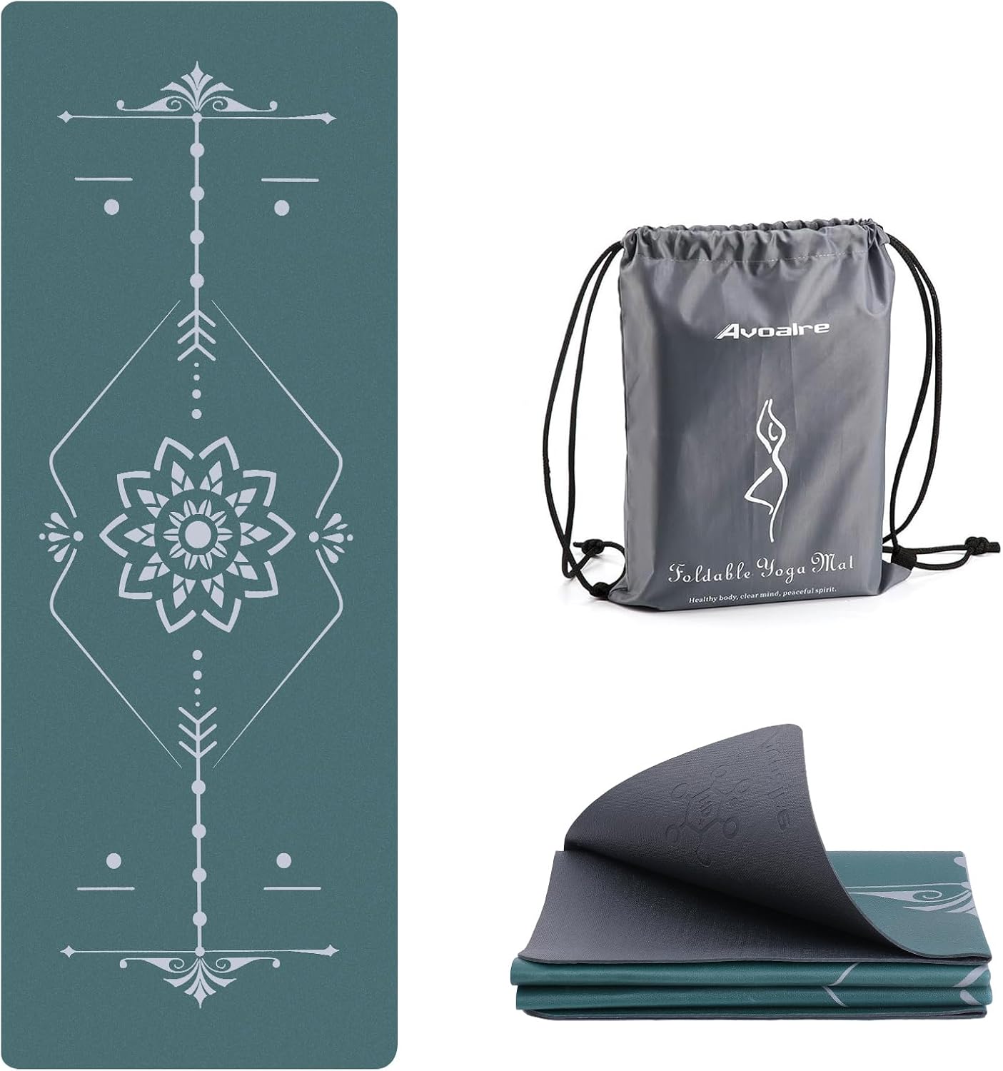 Mat Pilates Yoga - Foldable Yoga Mat Non Slip Exercise