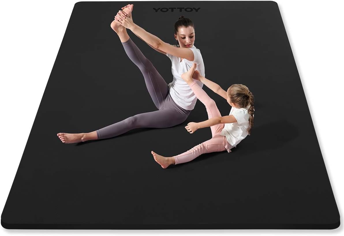 Mat Pilates Yoga - Large Yoga Mat 75x52x1/2in, Extra Wide