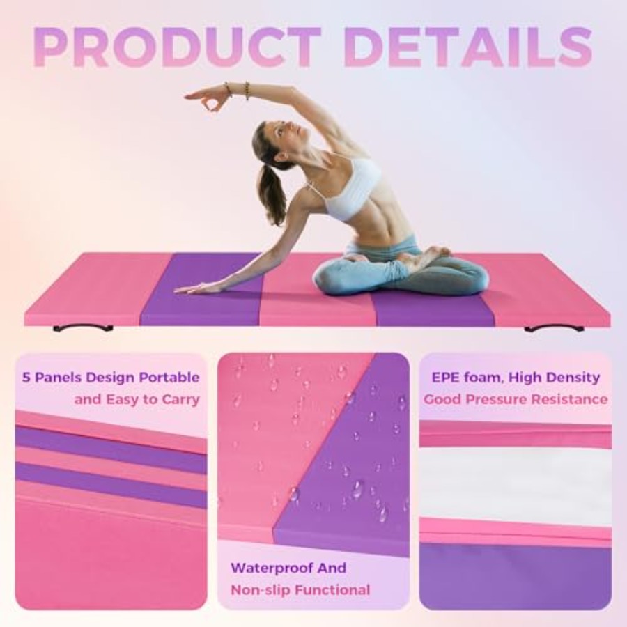 Folding Gymnastics Mat, Exerci - Mat Pilates Yoga review and price