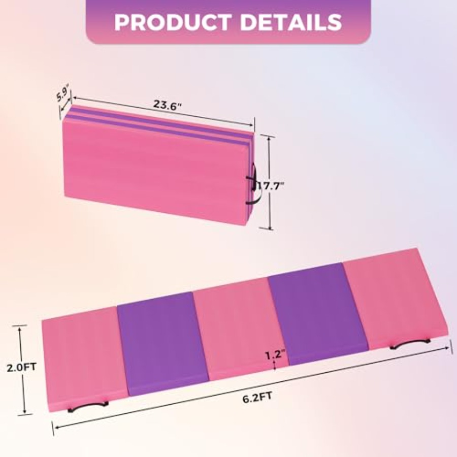 Folding Gymnastics Mat, Exerci - Mat Pilates Yoga review and price