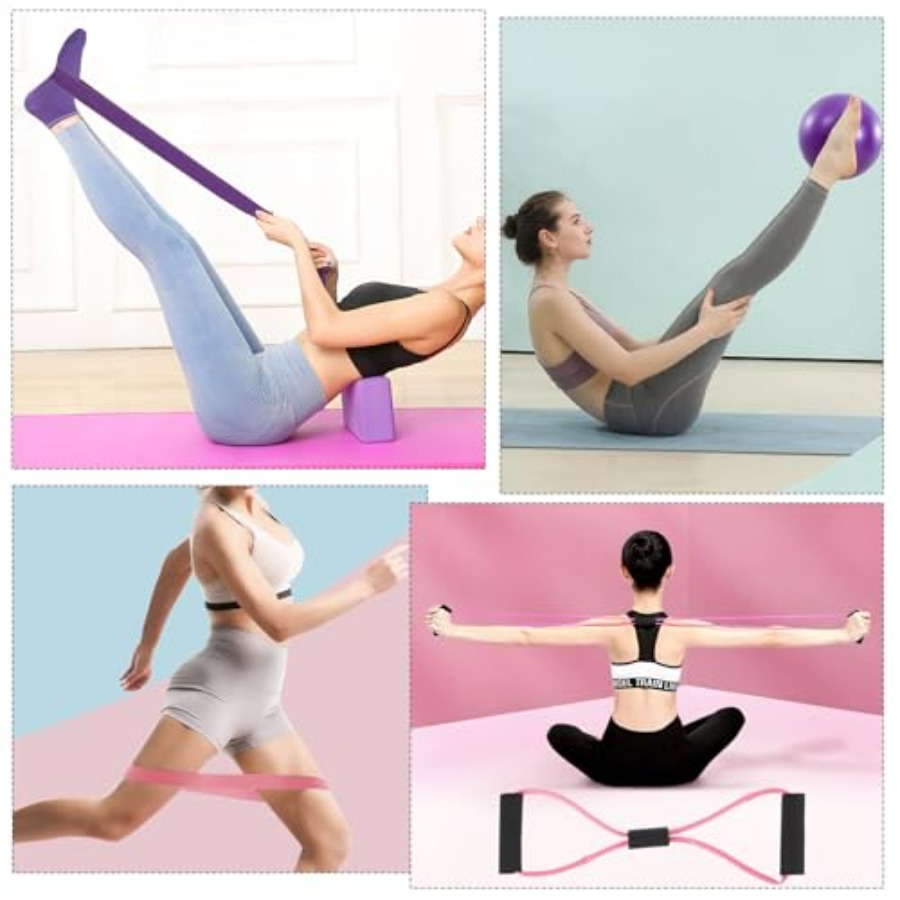 21 Pcs Pilates Ring Circle Set - Pilates Yoga Circle review and price