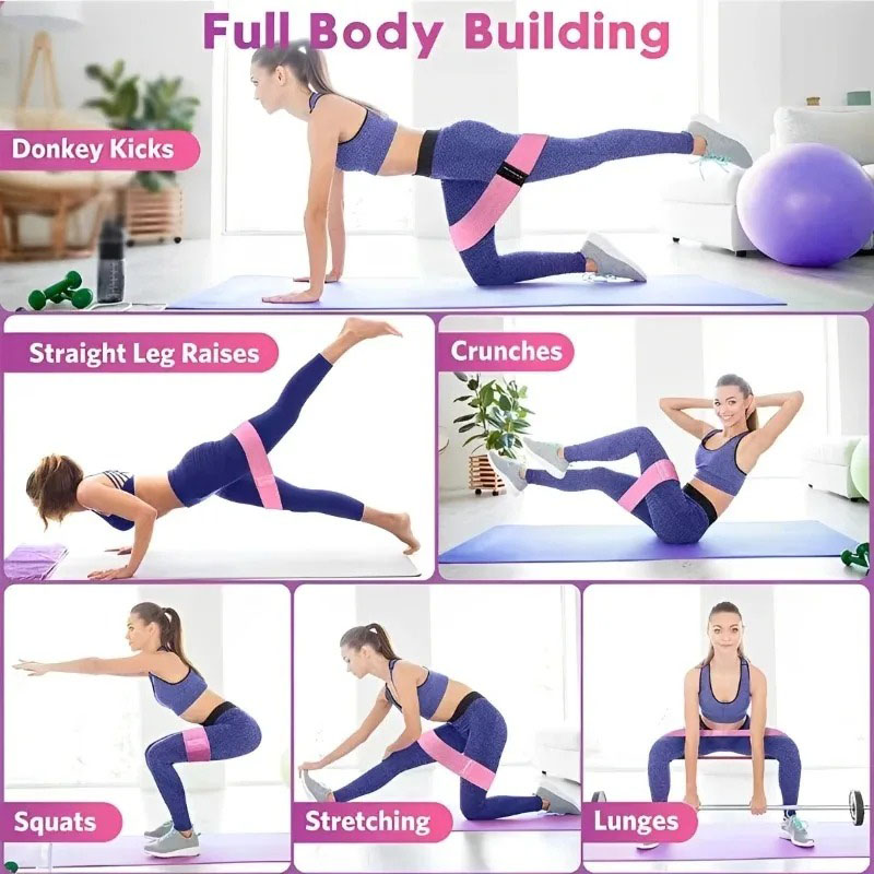 3Pcs Fabric Resistance Hip Boo - Pilates Yoga Circle review and price