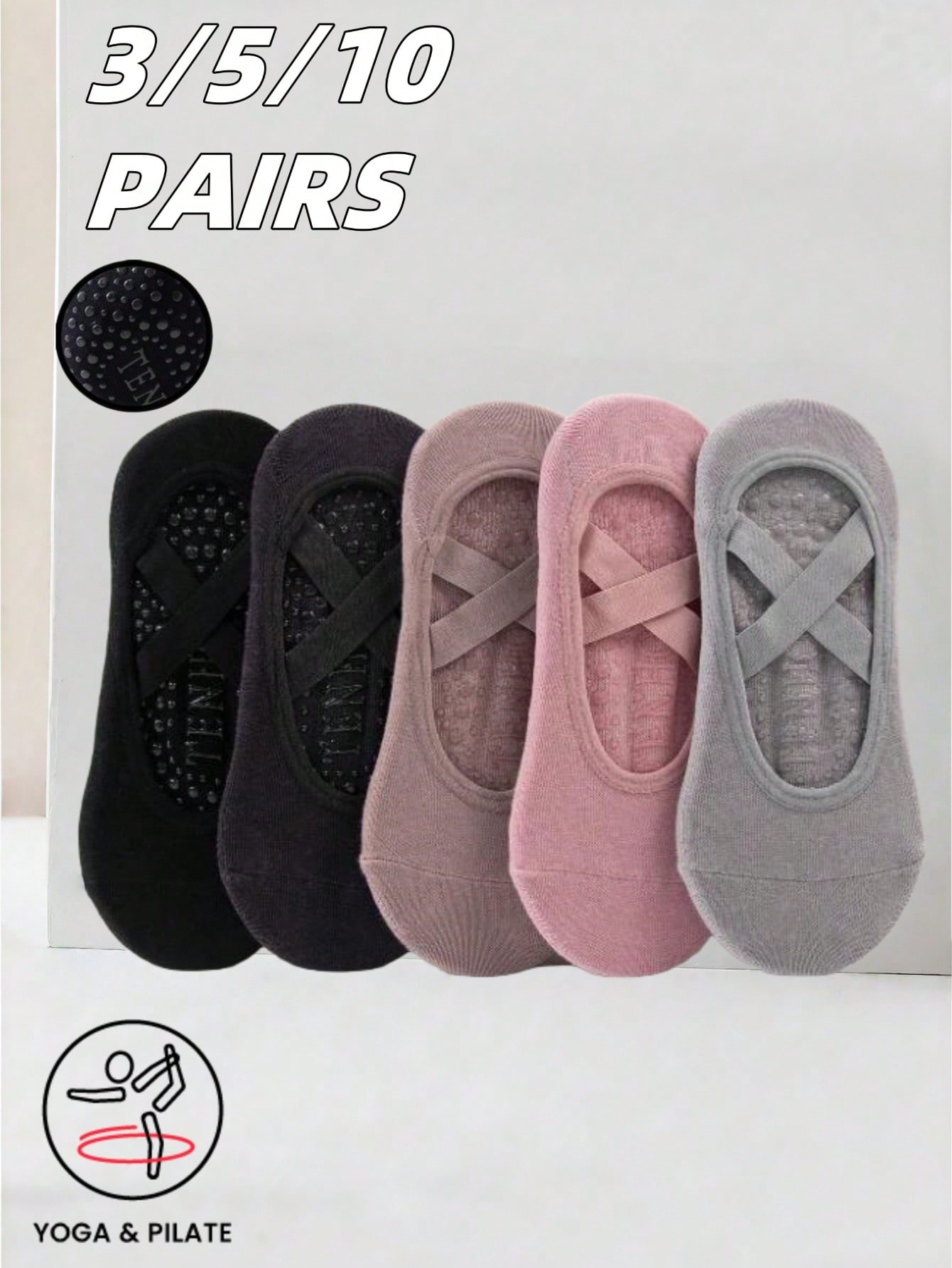 Anti-slip silicone sole yoga s - Mat Pilates Yoga review and price