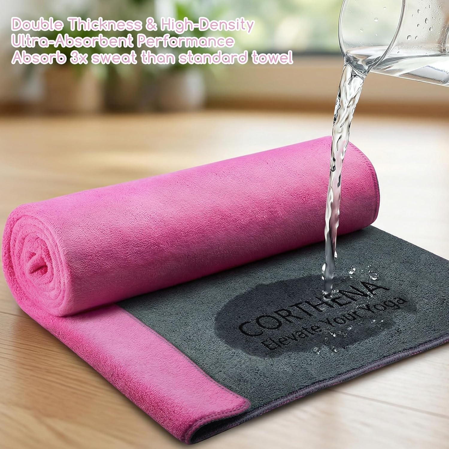 Yoga Mat Towel, Extra Thick 60 - Mat Pilates Yoga review and price