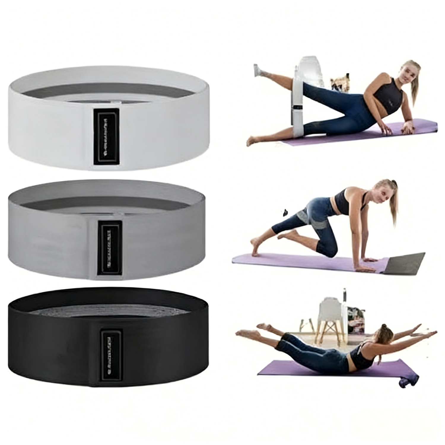 Basic Fabric Resistance Bands, - Pilates Yoga Board review and price