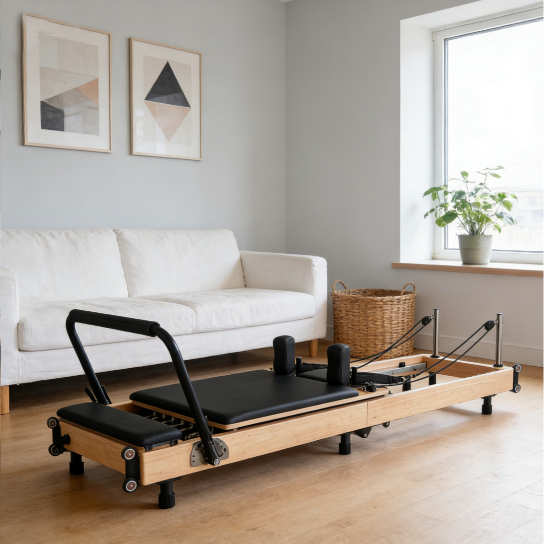 Space-Saving Foldable Oak Pila - Pilates & Yoga Training Center review and price