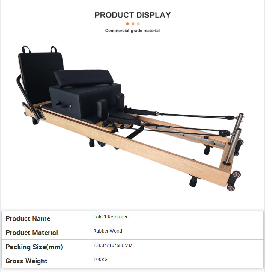 Space-Saving Foldable Oak Pila - Pilates & Yoga Training Center review and price