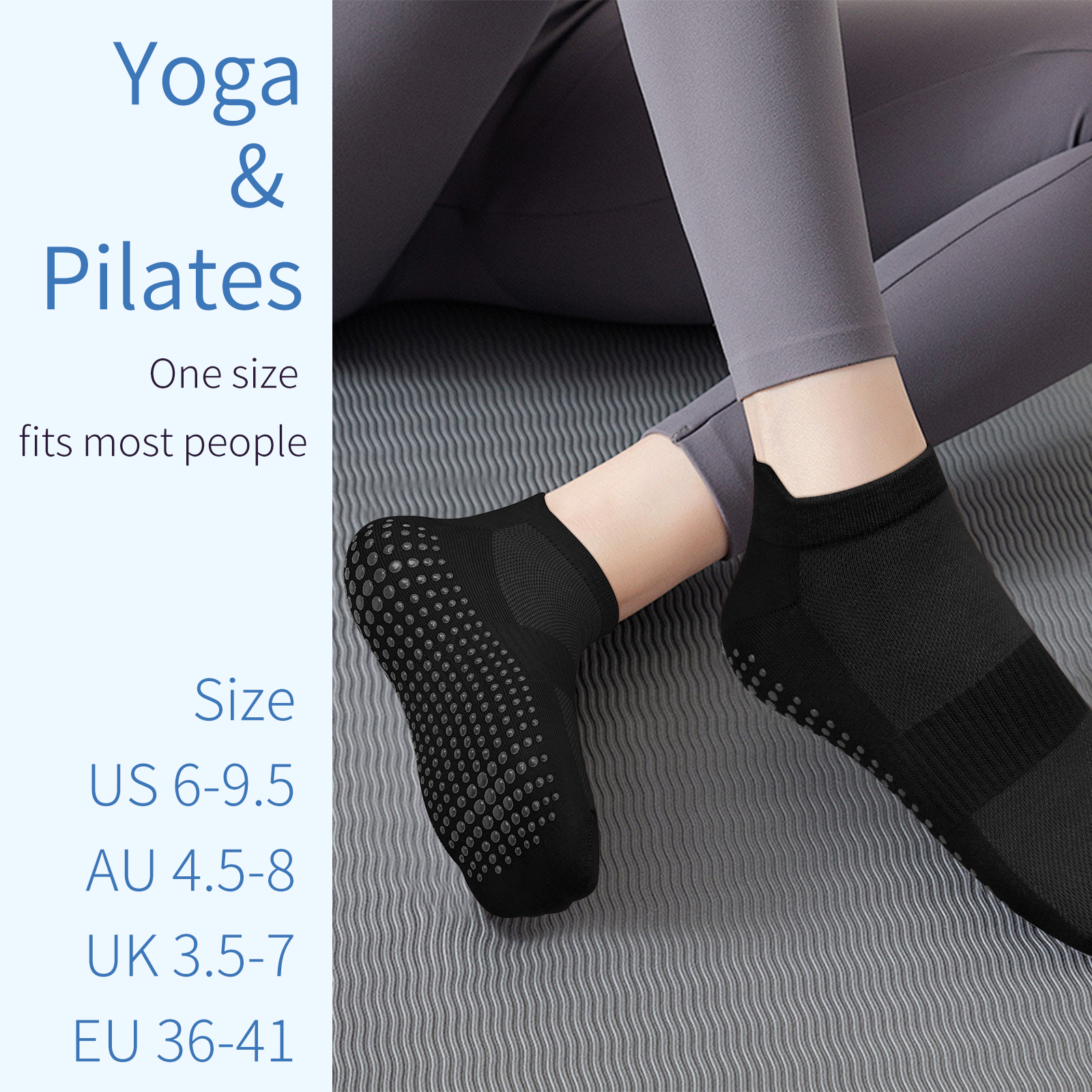 3 Pairs Yoga Socks Women Cotto - Pilates Yoga Gym review and price